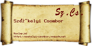 Székelyi Csombor névjegykártya